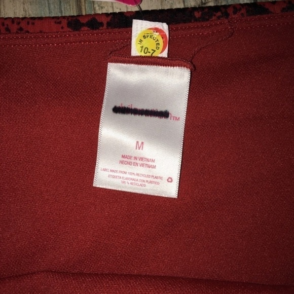 NWT Xhilaration Red Printed High Waisted High Leg Bikini Bottoms - Picture 3 of 5